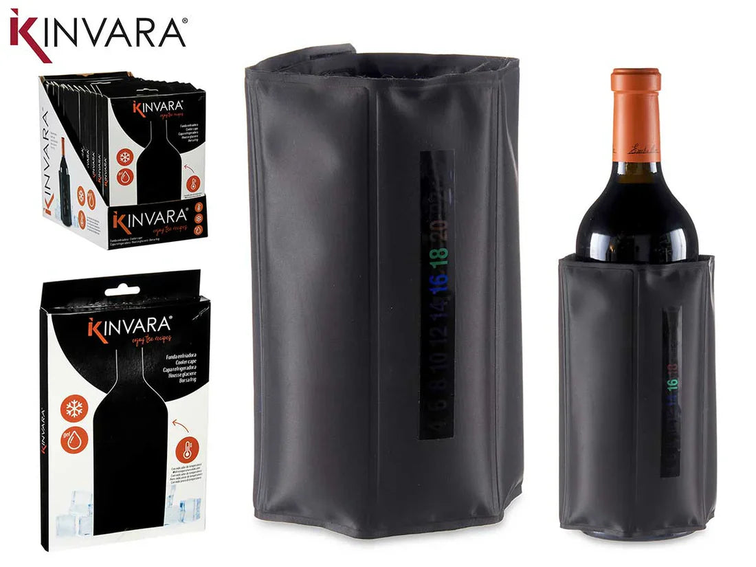Wine cooler cape with thermometer