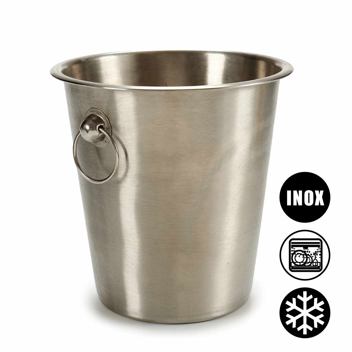Big iron matt ice bucket with handle