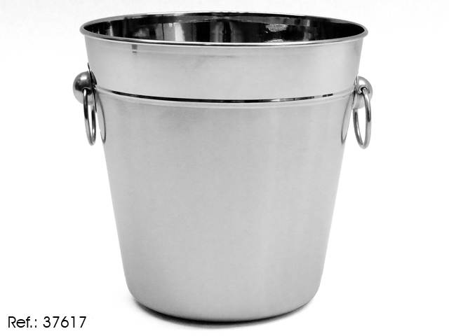 Small iron matt ice bucket with handle
