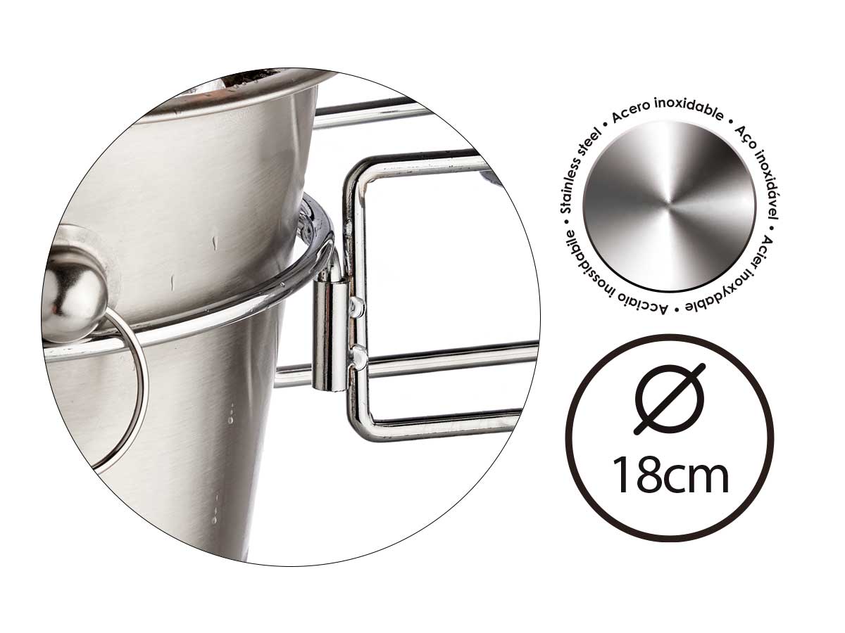 Ice bucket frame diamater 18 cm