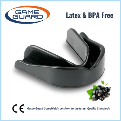 Adult Flavoured Game Guard Gumshields - Black - Blackcurrant