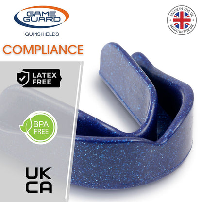 Adult Game Guard Gumshield - Blue Sparkle