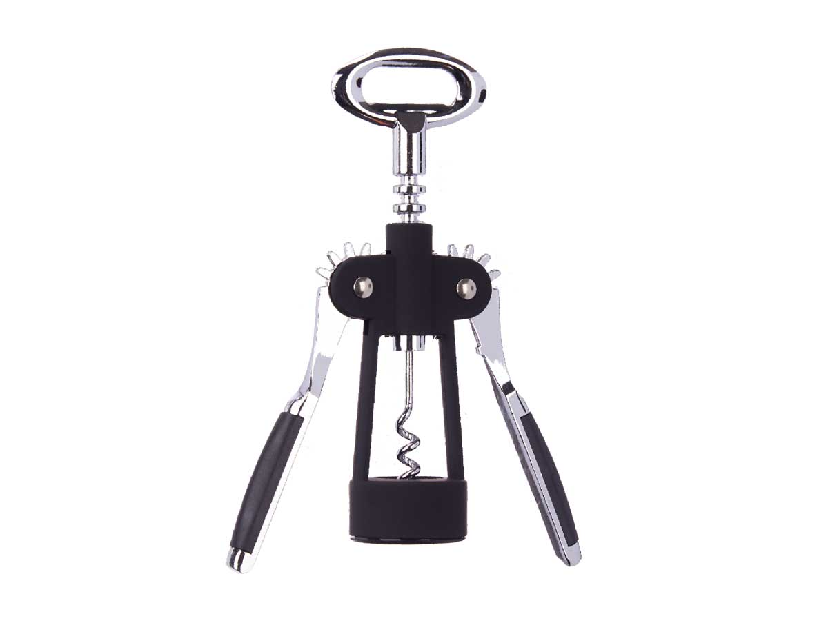 Black chrome-plated corkscrew 200gr
