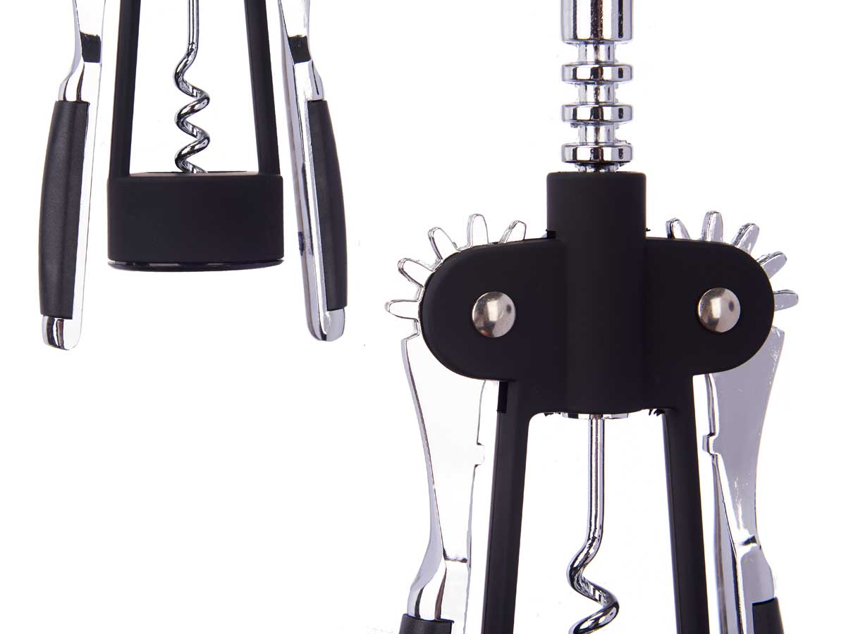 Black chrome-plated corkscrew 200gr