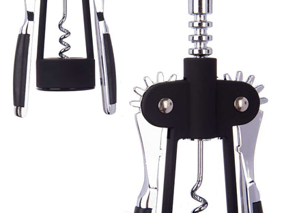 Black chrome-plated corkscrew 200gr