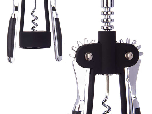 Black chrome-plated corkscrew 200gr