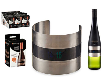 Wine bottle thermometer