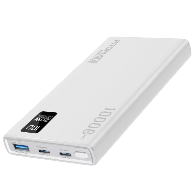Compact Smart Charging Power Bank with 20W PD Dual USB-C and 22.5W USB