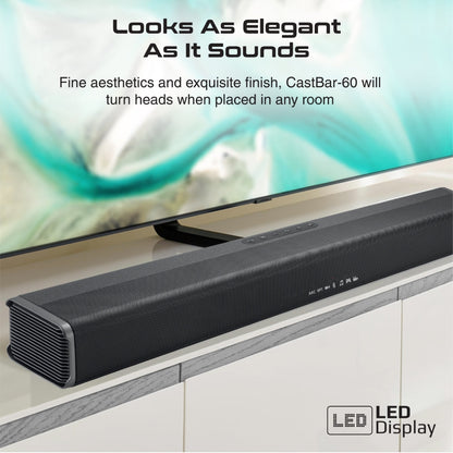 60W Ultra-Slim SoundBar with Built-in Subwoofer