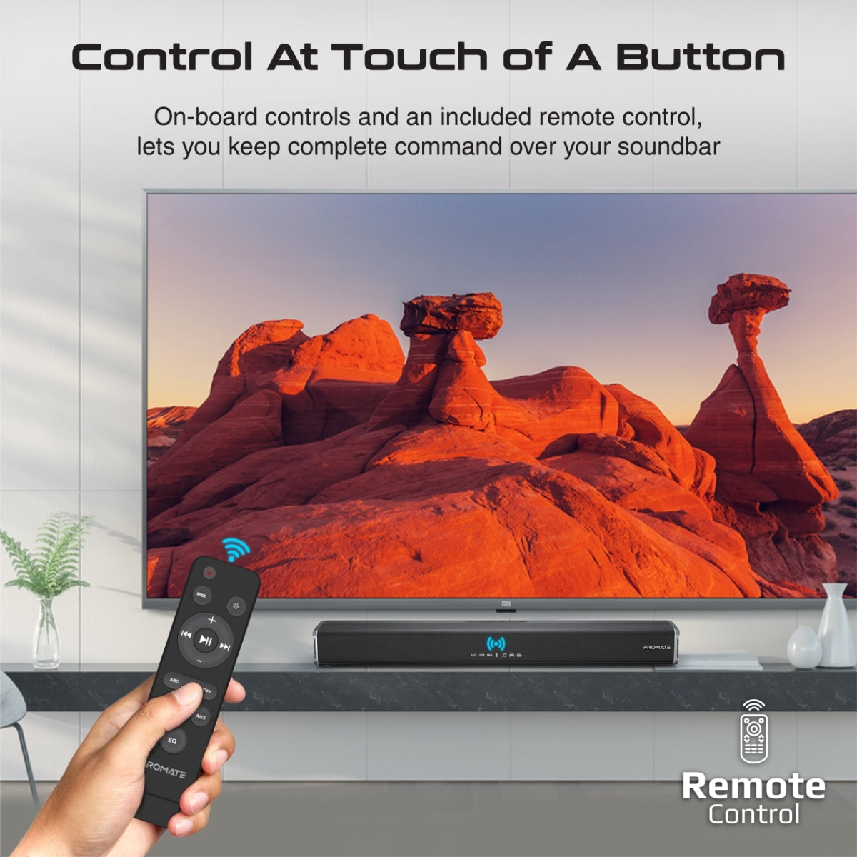 60W Ultra-Slim SoundBar with Built-in Subwoofer