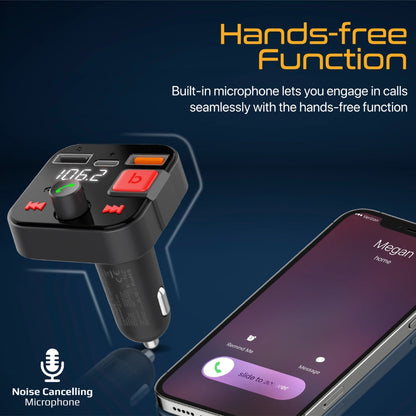 FM Transmitter Kit with Handsfree & Quick Charge 3.0