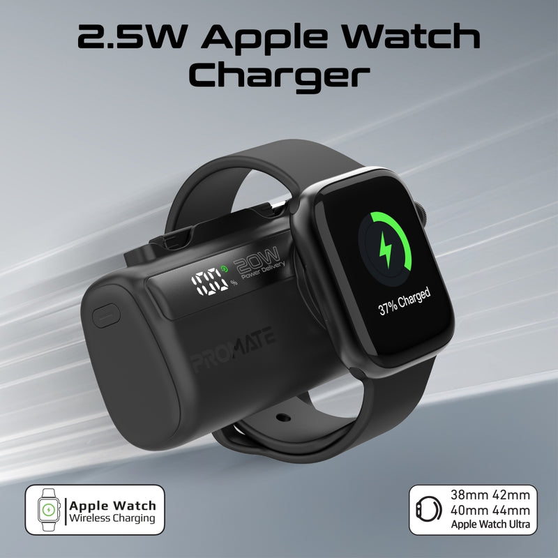 Ultra-Compact Fast Charging Power Bank with In-built USB-C, Lightning